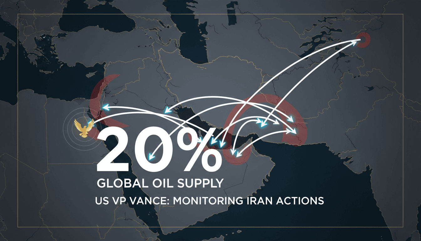 U.S. Vice President JD Vance discussing maritime security in the Strait of Hormuz.