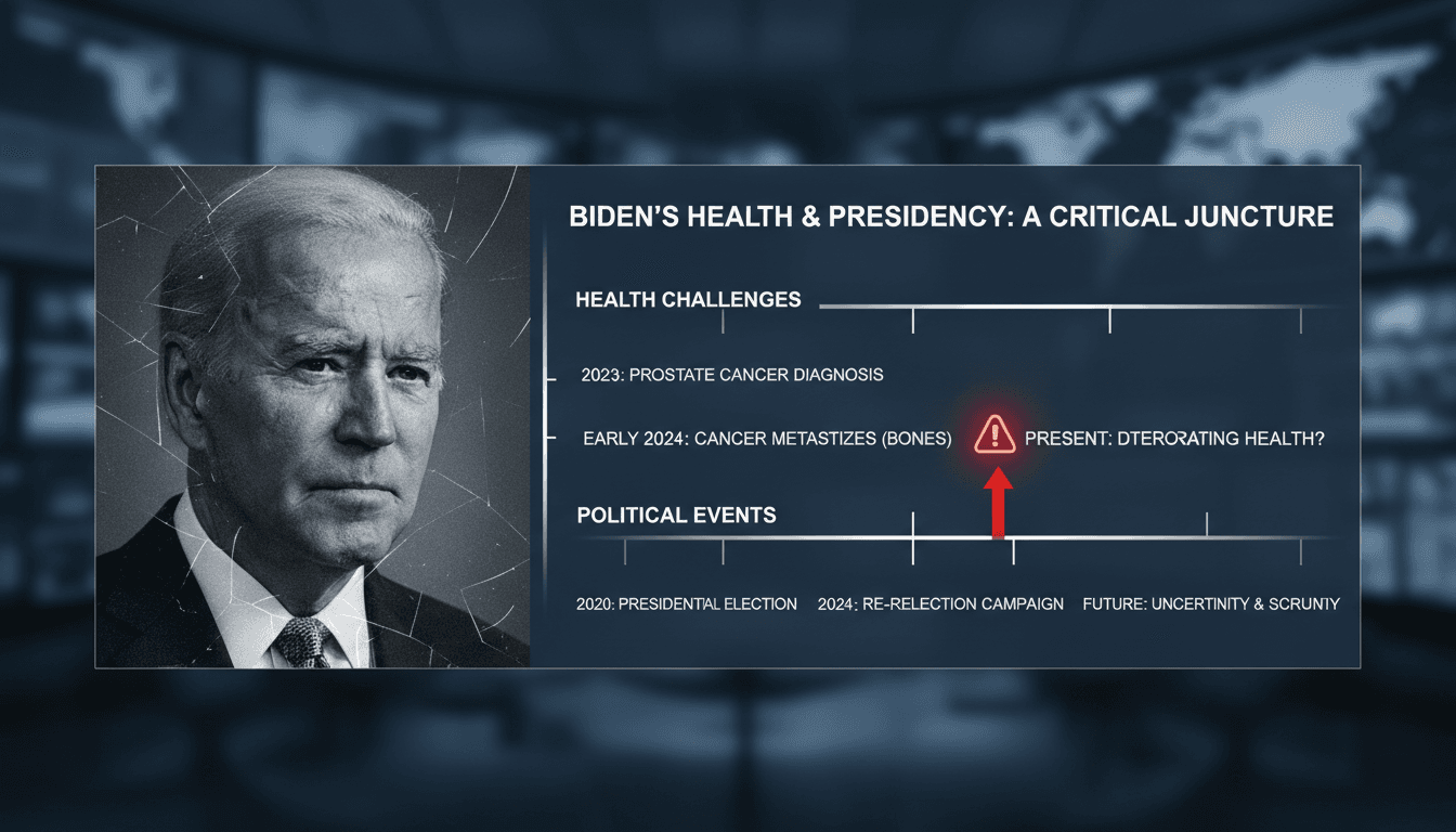 Joe Biden speaking at a podium with a serious expression.