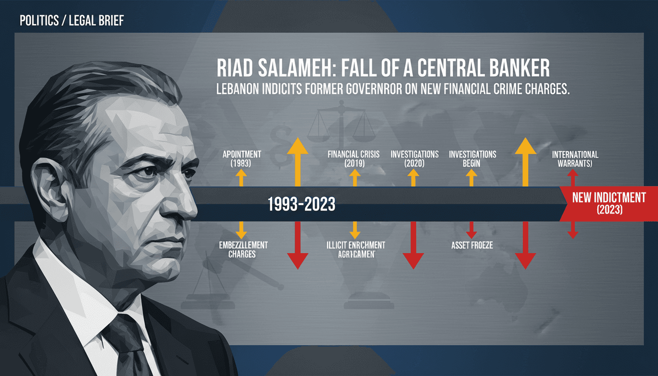 Riad Salameh, former governor of Lebanon's Central Bank, facing legal challenges.