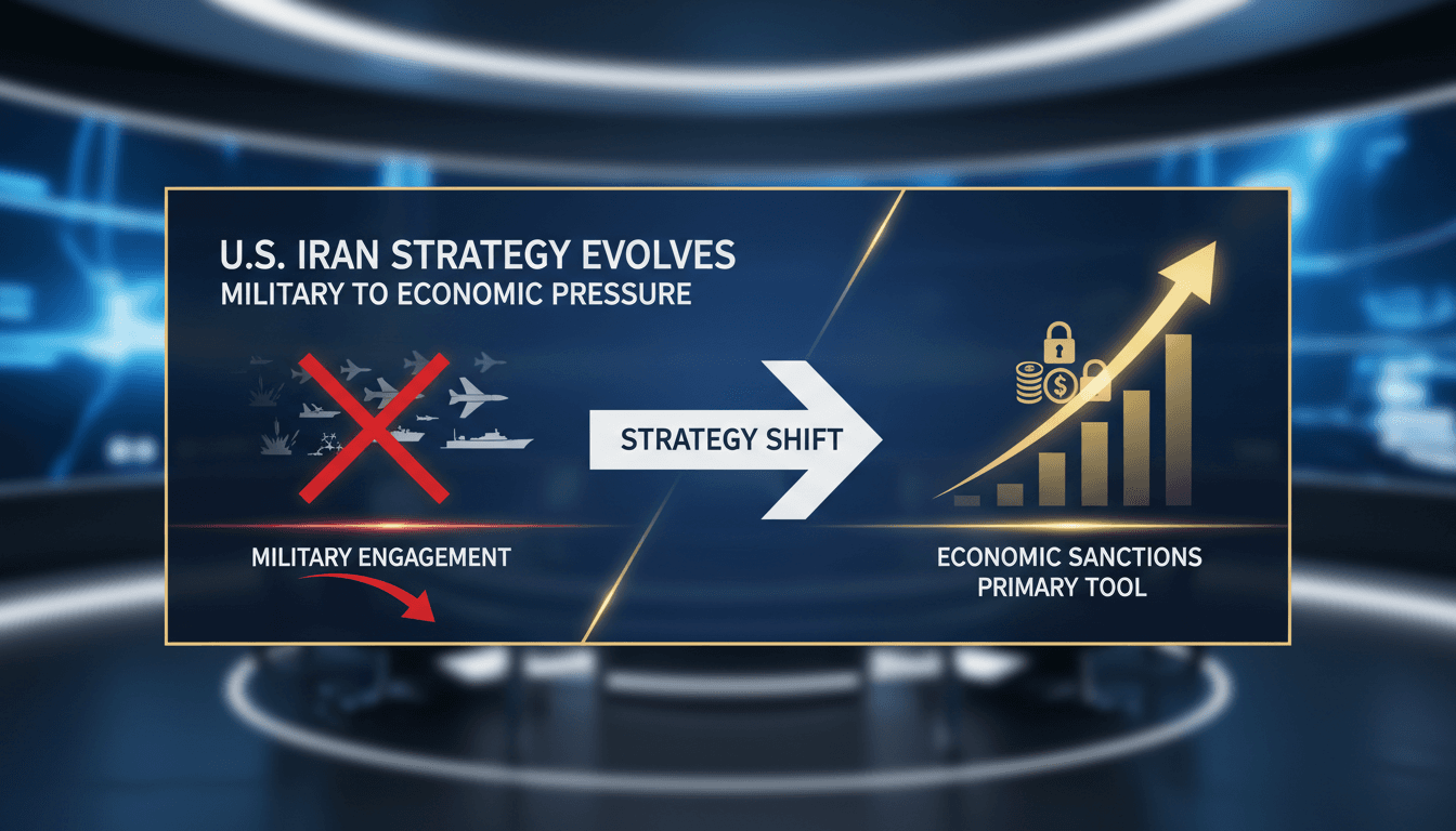President Trump announcing a shift in U.S. strategy towards Iran.