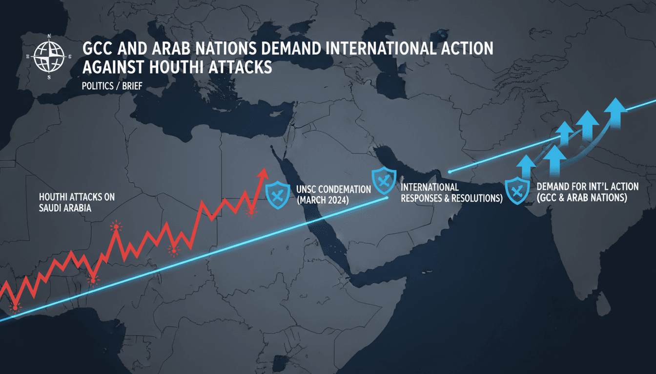 GCC leaders discussing international response to Houthi attacks on Saudi Arabia