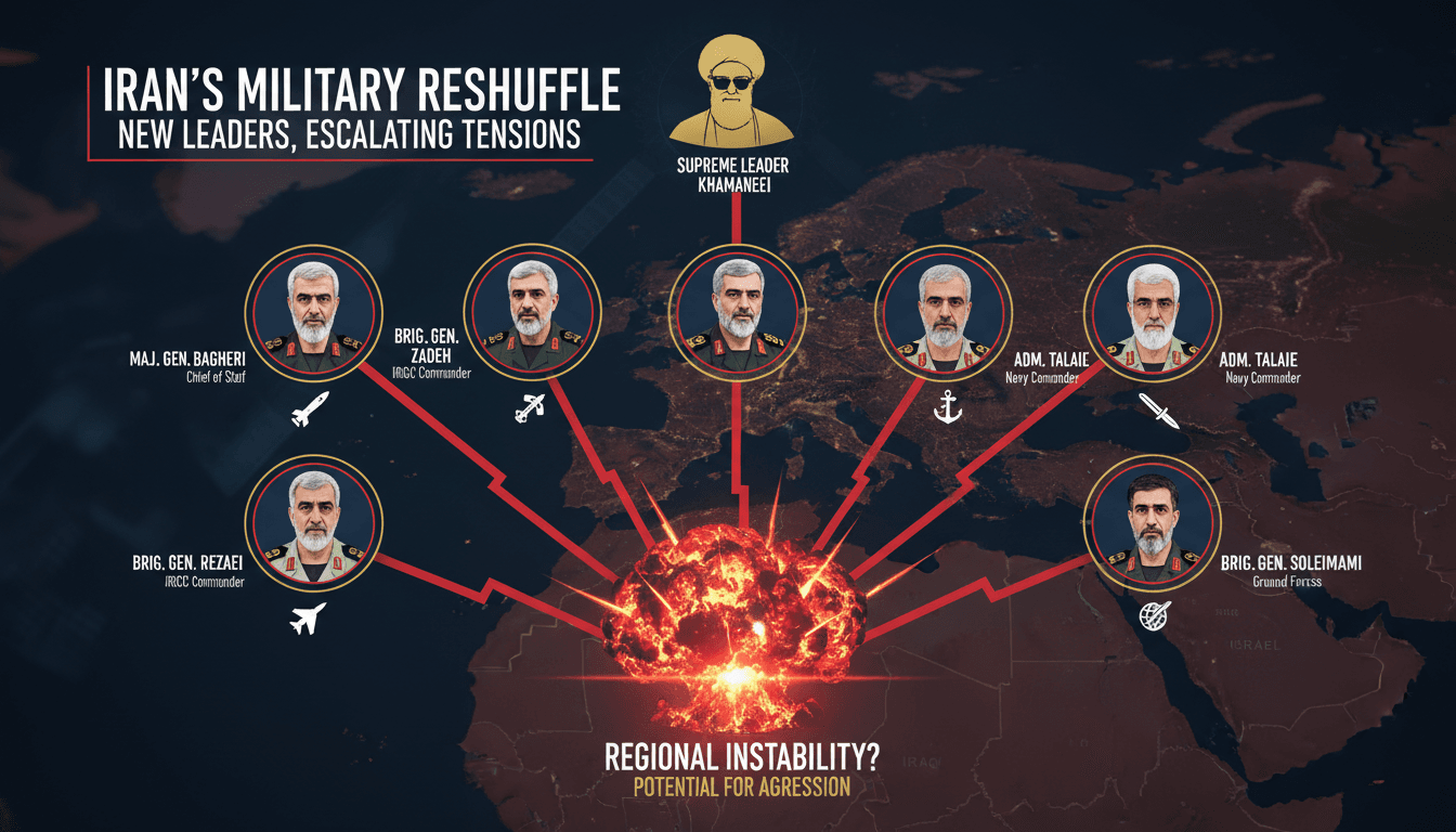 Iranian military leaders appointed by Supreme Leader Mojtaba Khamenei