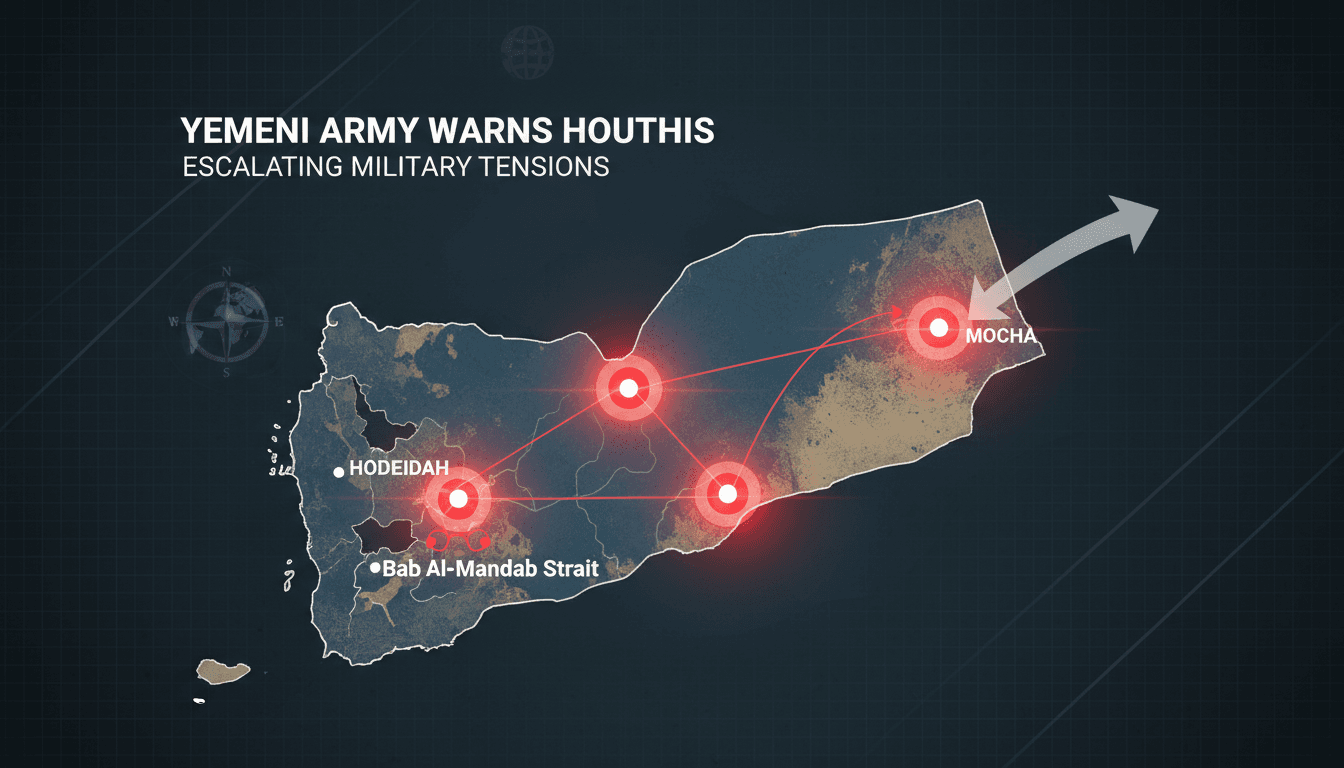 Map highlighting military operations along Yemen's west coast