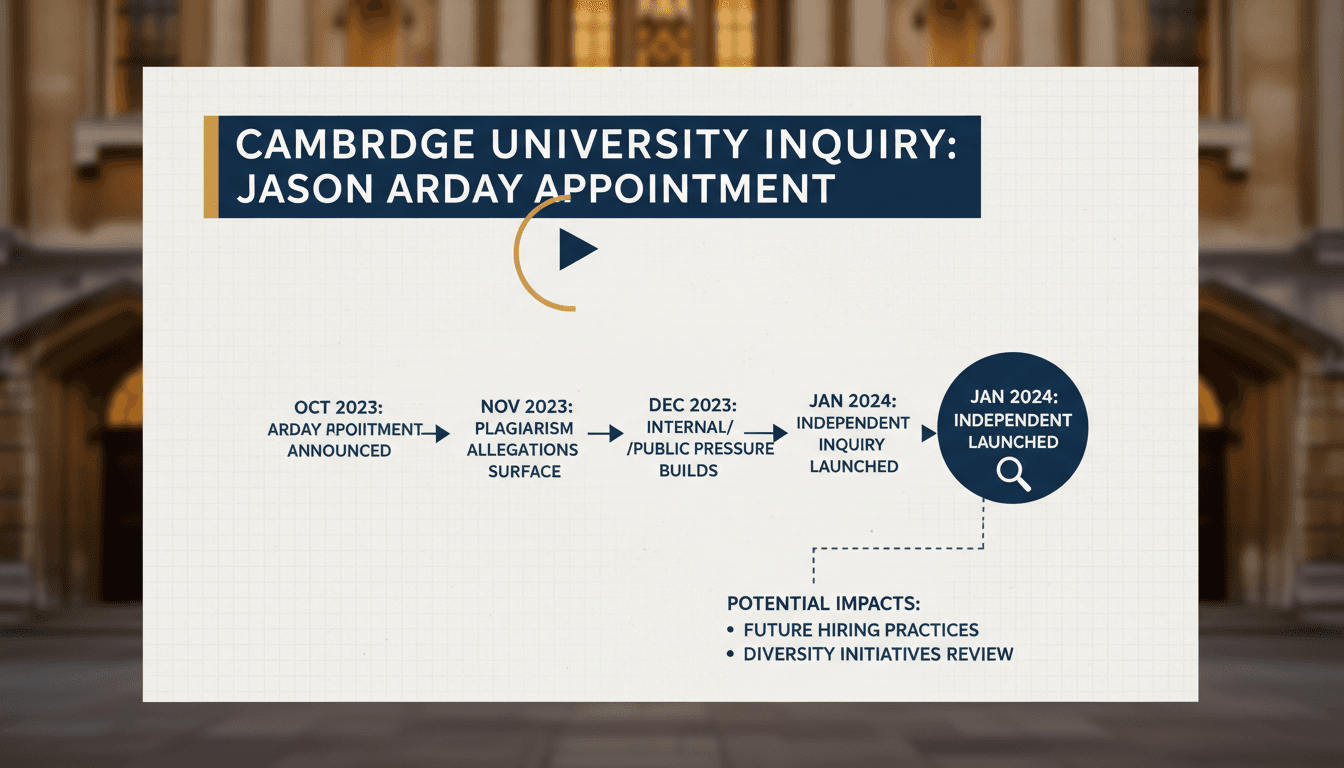 Cambridge University campus with a focus on academic integrity issues.