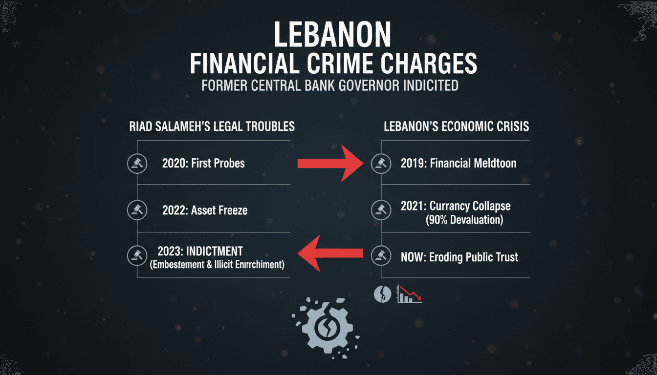 Lebanon indicts former central bank governor Riad Salameh on financial crime charges