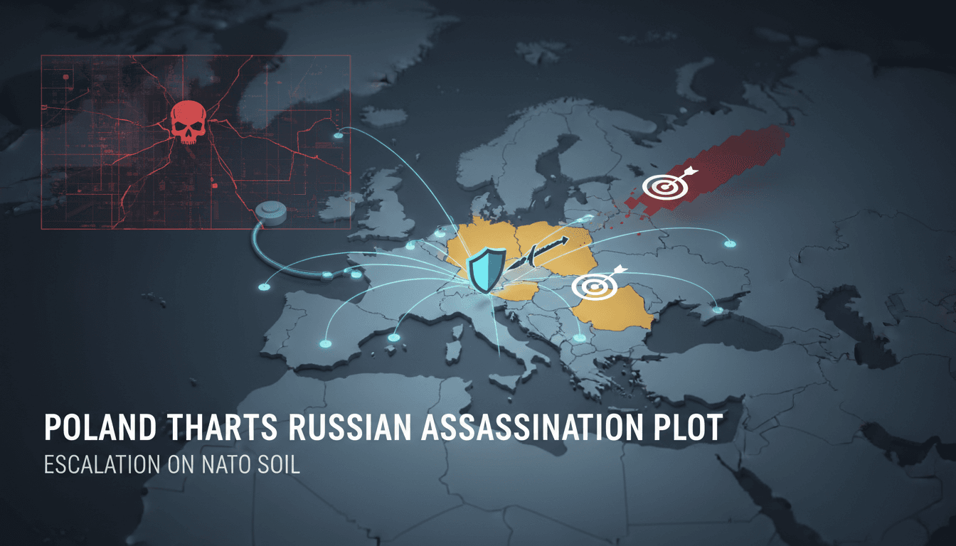 Polish authorities arrest a suspect in a thwarted assassination plot against a Ukrainian-American citizen.