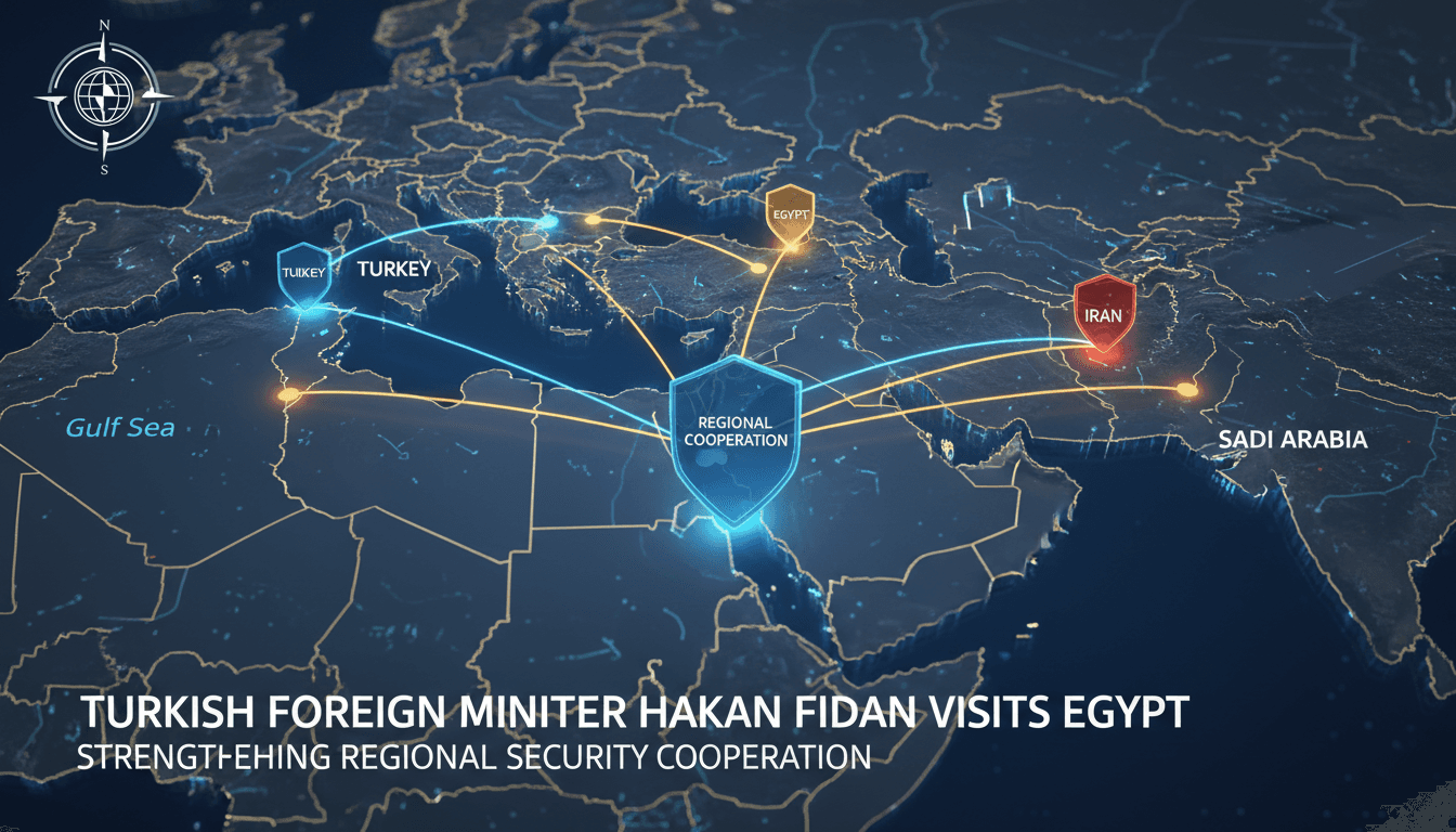 Turkish Foreign Minister Hakan Fidan meeting with Egyptian officials