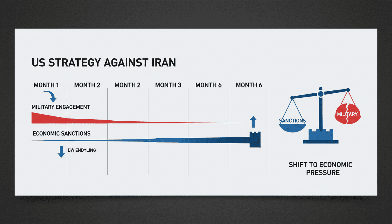 President Trump discussing economic sanctions against Iran.