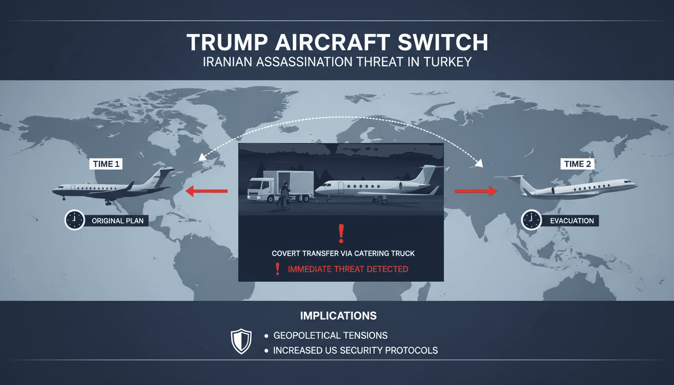 President Trump being relocated for security during a visit to Turkey.
