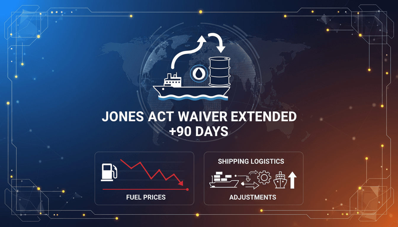 Trump administration extends Jones Act waiver for 90 days to address energy prices