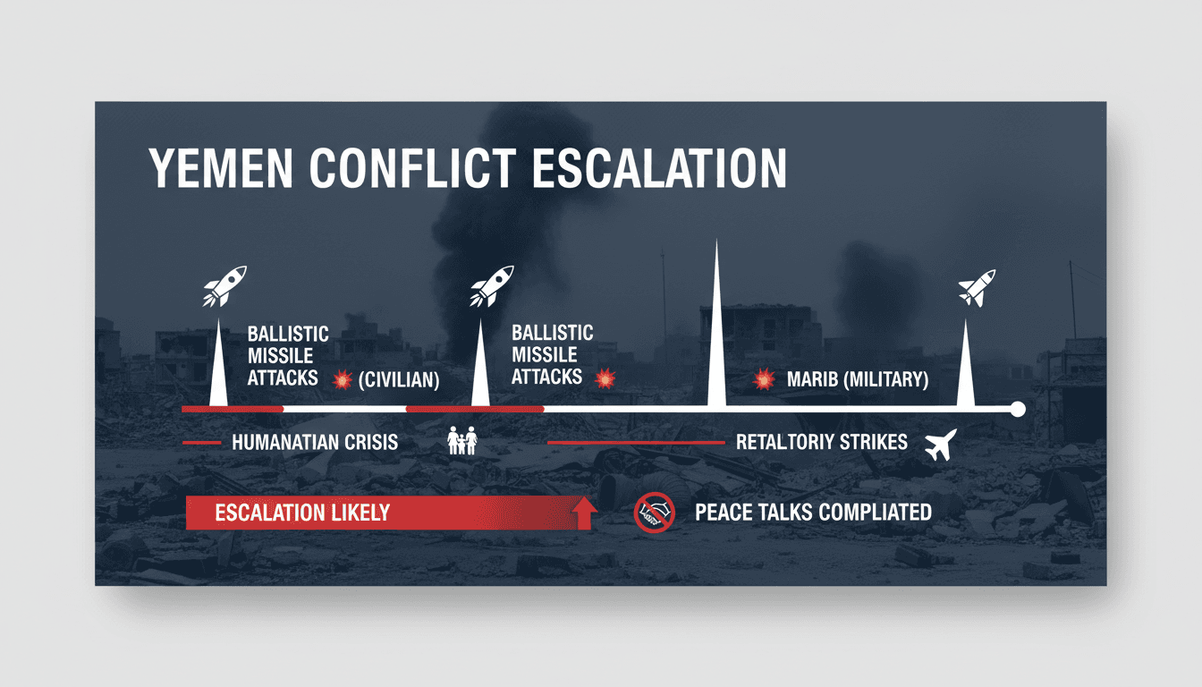 Houthi missile attacks in Yemen impacting civilian areas