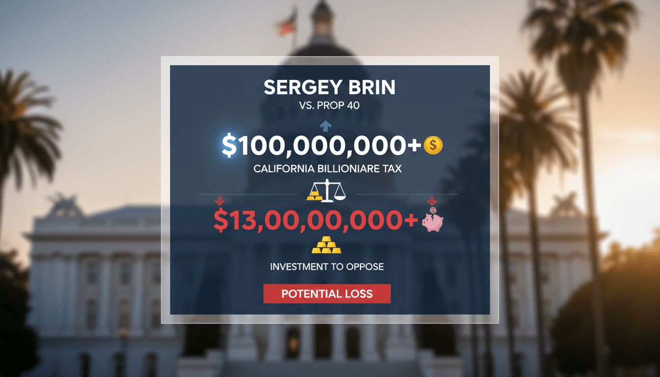 Sergey Brin's investment against California's billionaire tax proposal