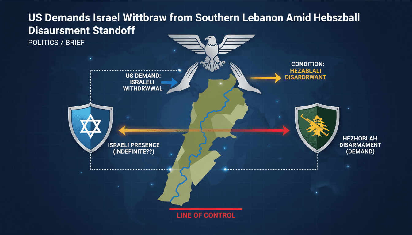 Map showing southern Lebanon and key geopolitical players in the region.