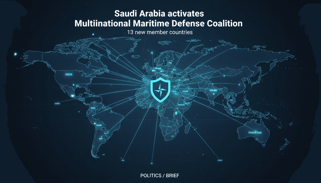 Map showing the member countries of the Multinational Maritime Defense Coalition.