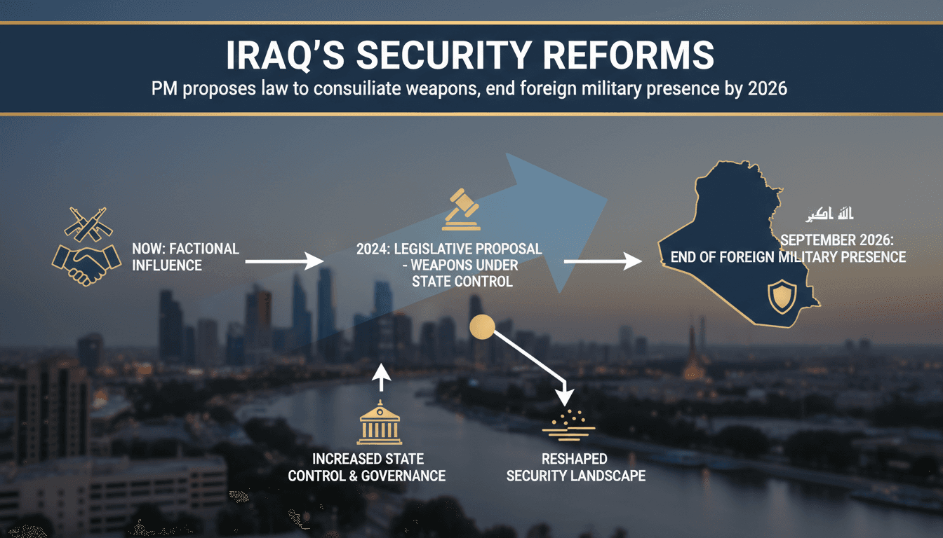 Iraqi Prime Minister proposes law to consolidate weapons control and end foreign military presence by 2026