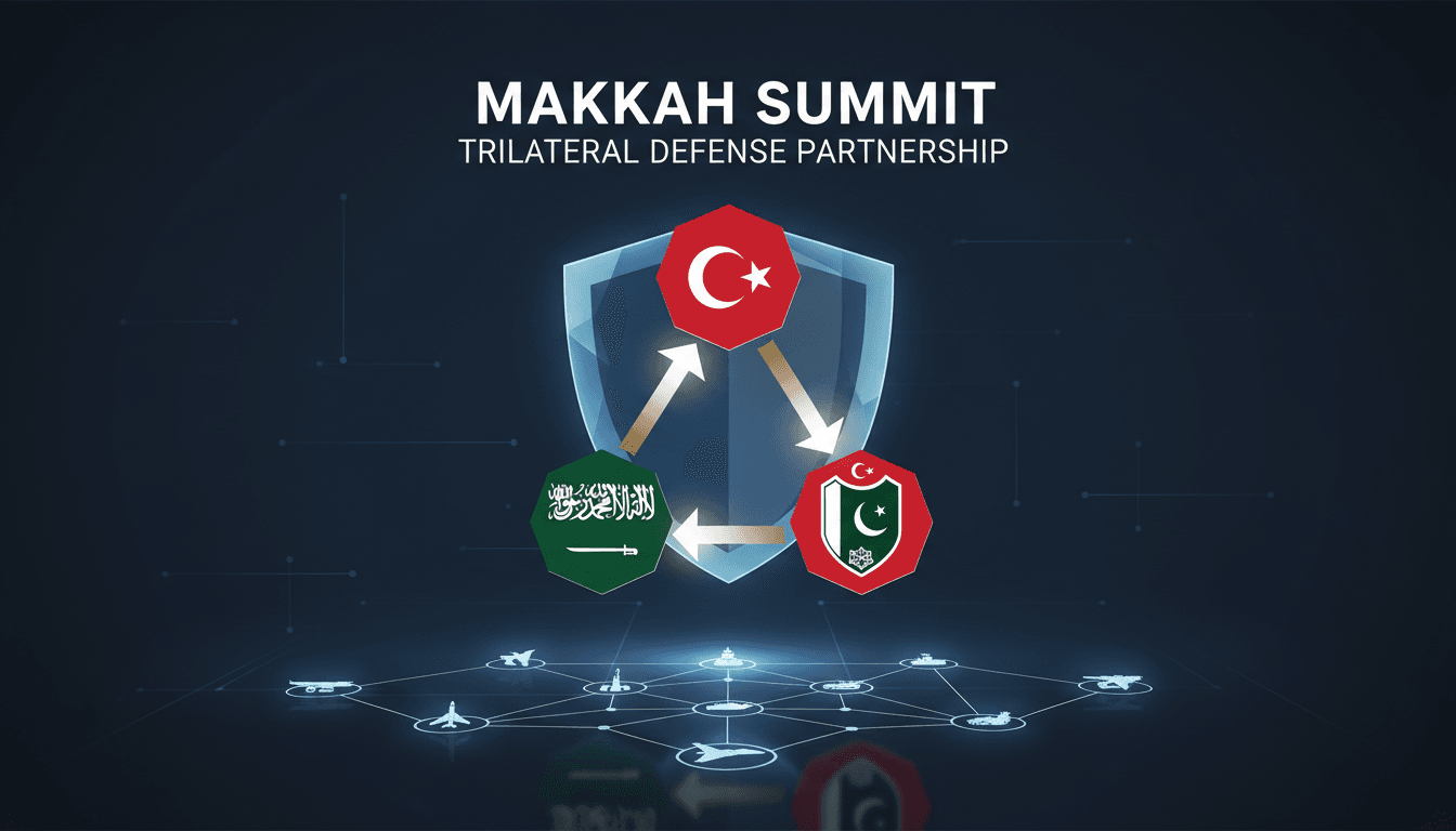 Leaders of Saudi Arabia, Turkey, and Pakistan at the Makkah Summit for Joint Defense