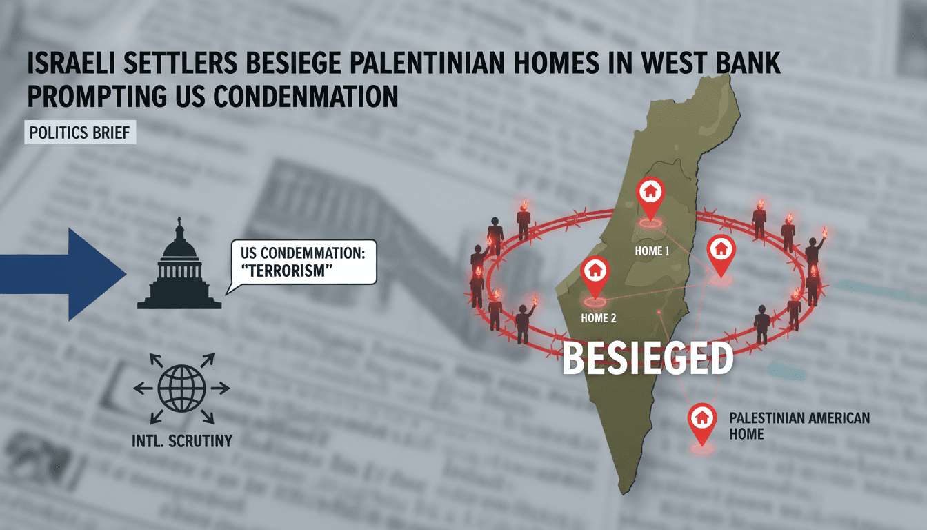 Map showing locations of besieged Palestinian homes in the West Bank.