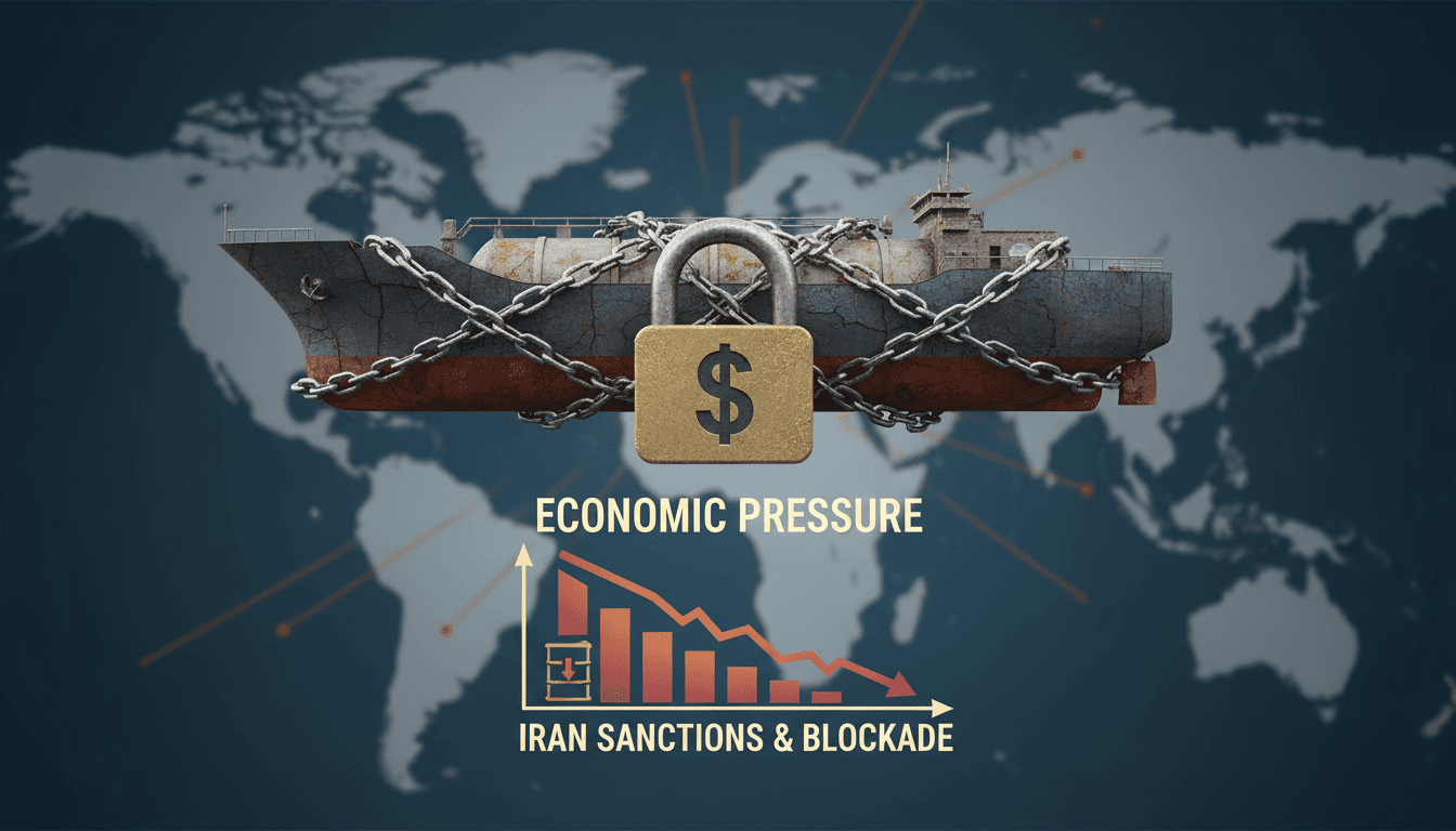 President Trump announcing new sanctions and a naval blockade against Iran.