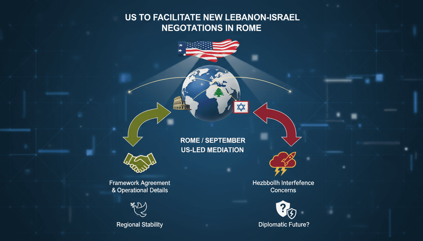 US and Middle Eastern leaders discussing Lebanon-Israel negotiations in Rome.