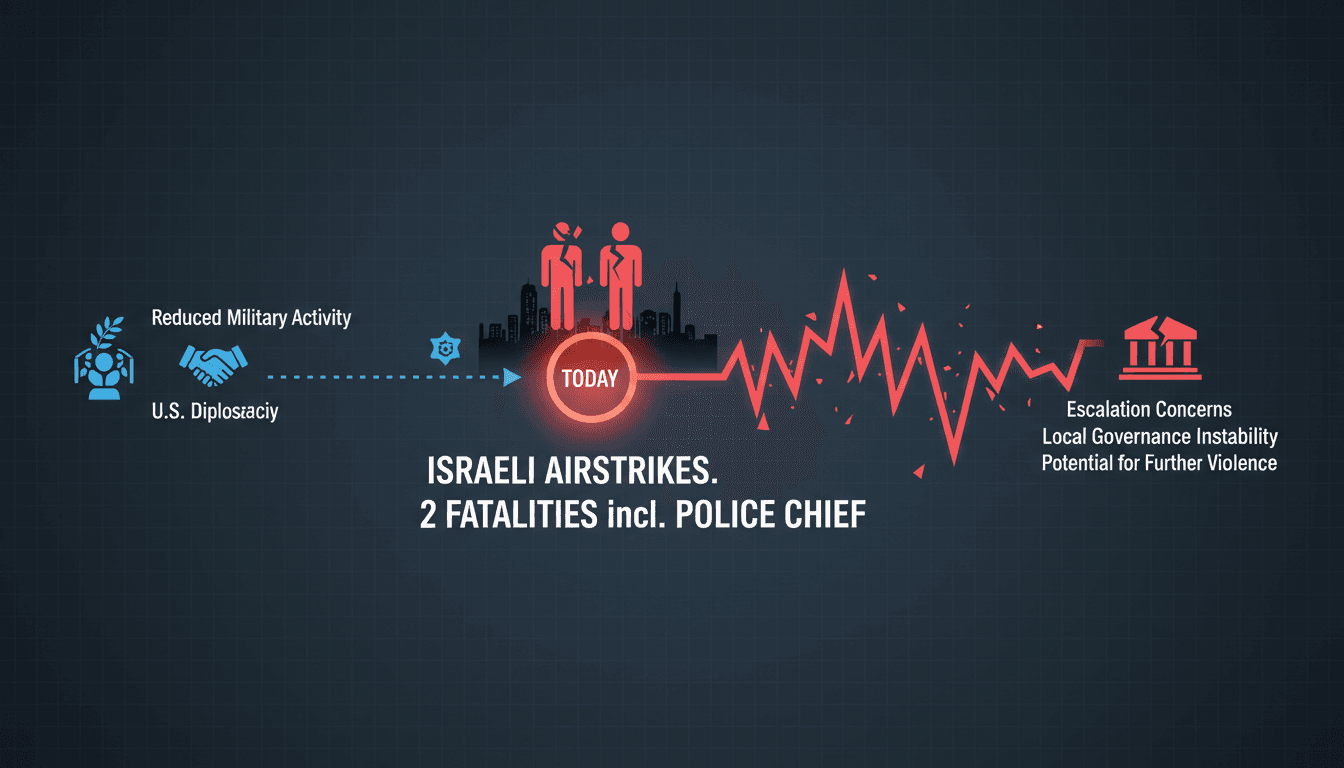 Israeli airstrikes in Gaza leading to fatalities and governance concerns.