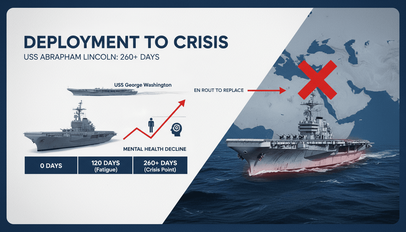 USS George Washington and USS Abraham Lincoln naval ships in deployment