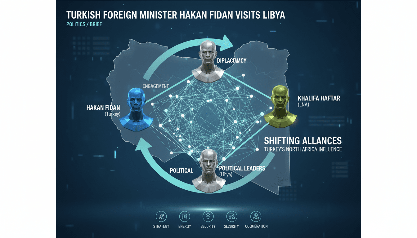 Turkish Foreign Minister Hakan Fidan meeting with Libyan leaders