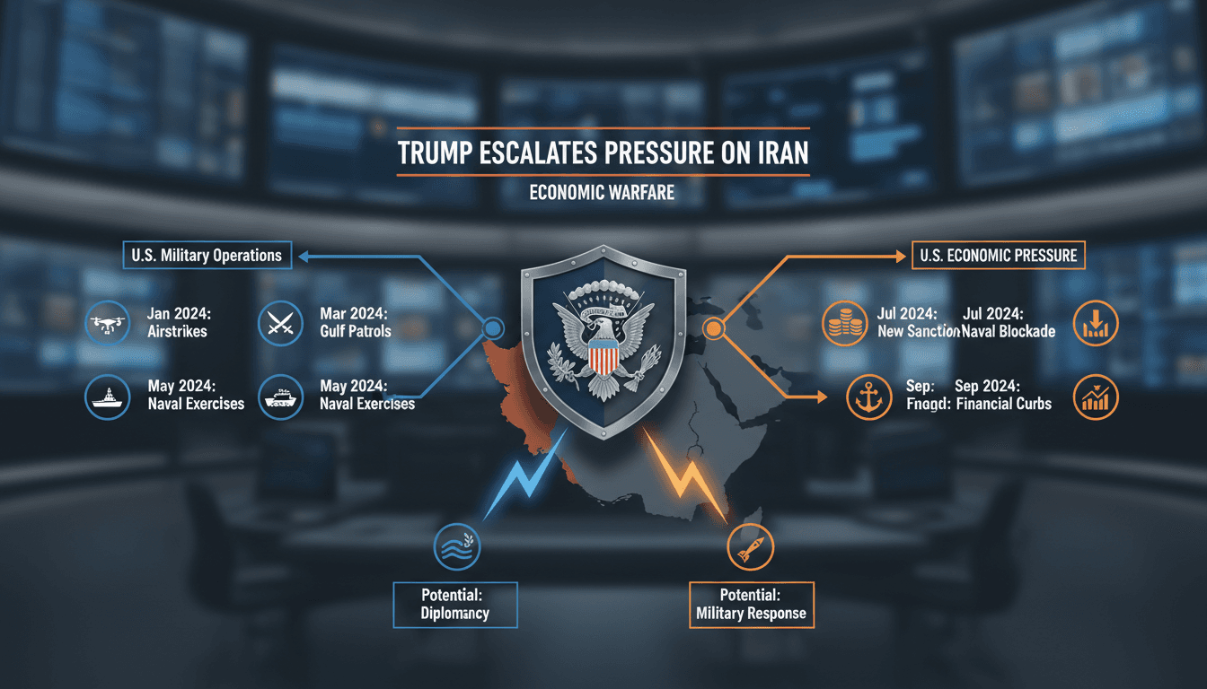 President Trump announcing sanctions and naval blockade against Iran