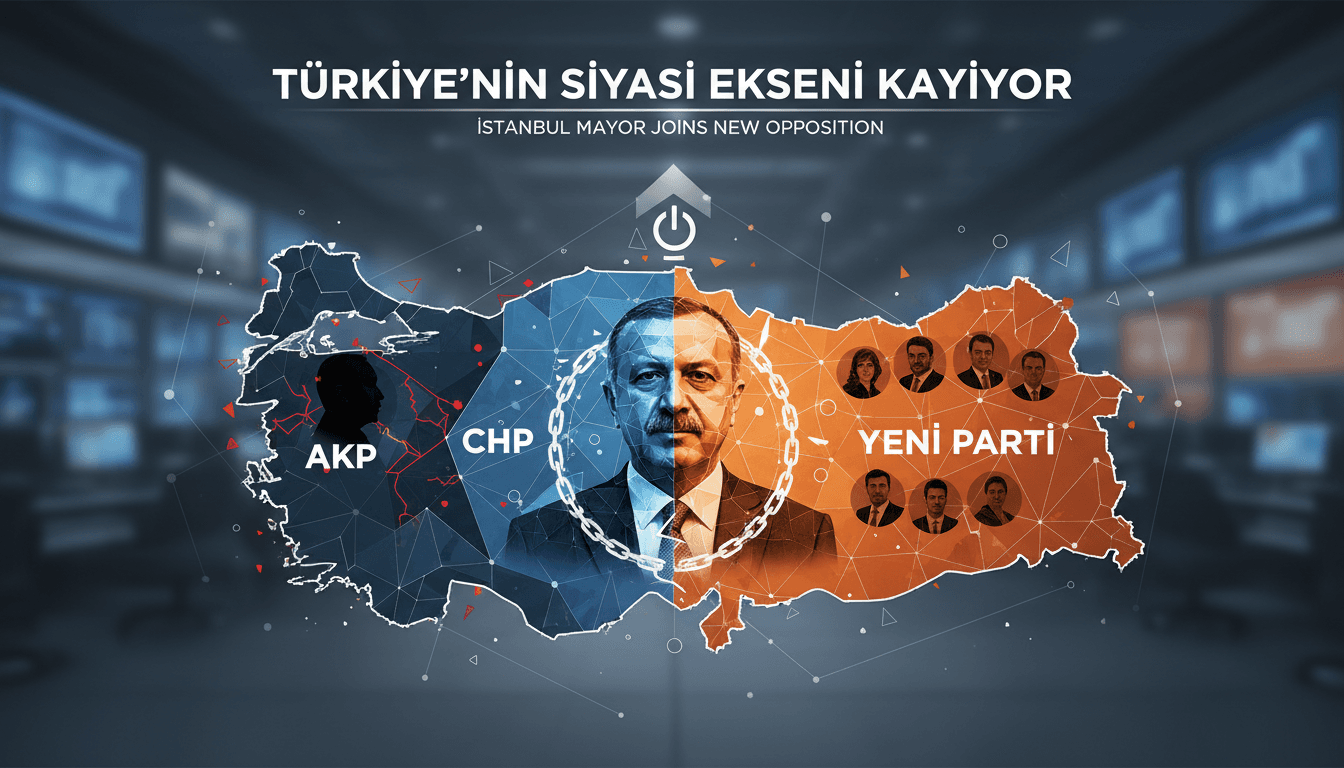 Istanbul Mayor Ekrem Imamoglu speaking at a political event.