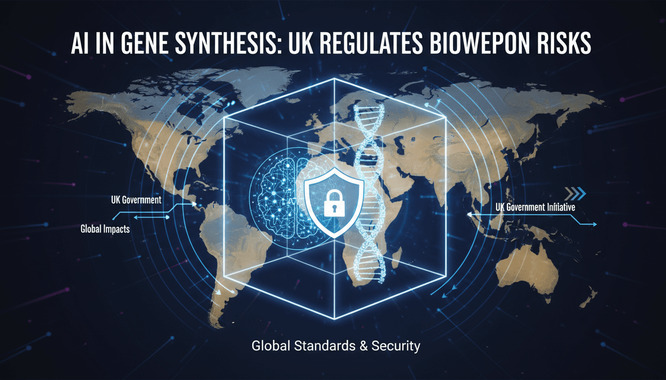 UK government regulations on AI in gene synthesis to combat bioweapon threats