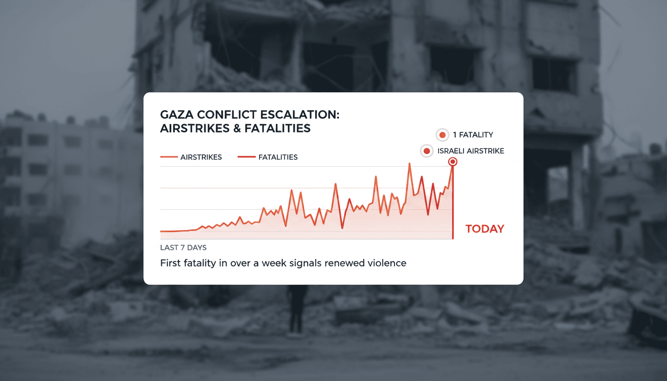 Israeli airstrike in Gaza results in first fatality in over a week