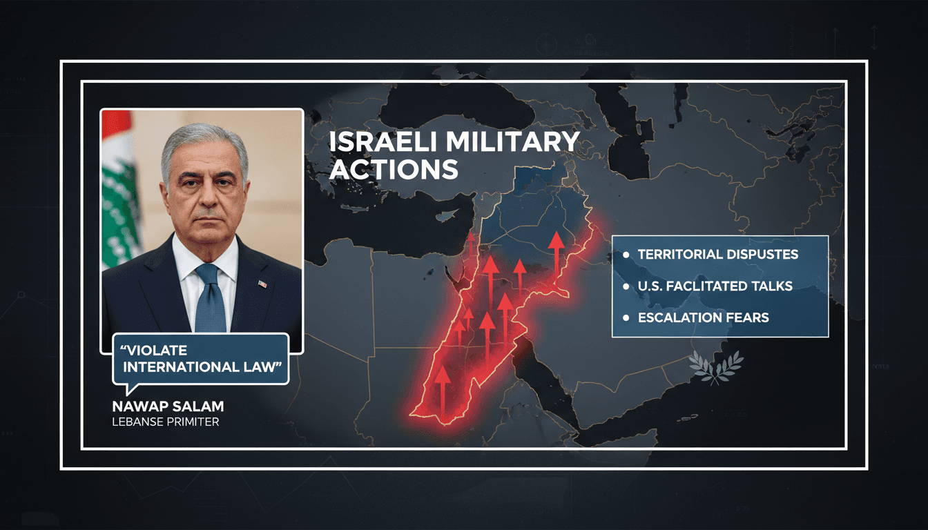 Lebanese Prime Minister condemns Israeli military actions in southern Lebanon