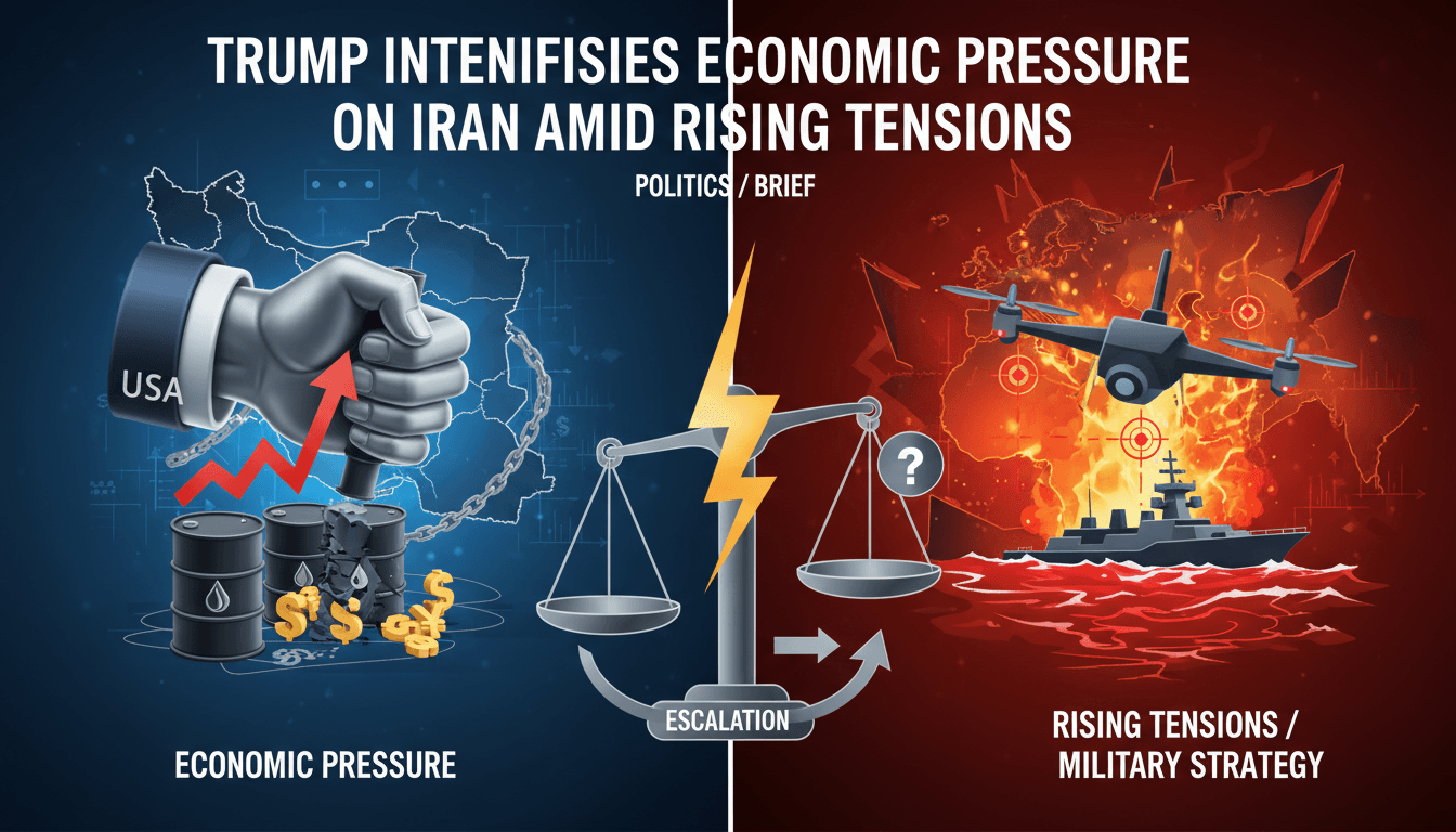 President Trump discussing economic strategies against Iran.
