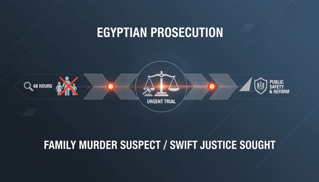 Egyptian Public Prosecution Orders Urgent Trial for Family Murder Suspect