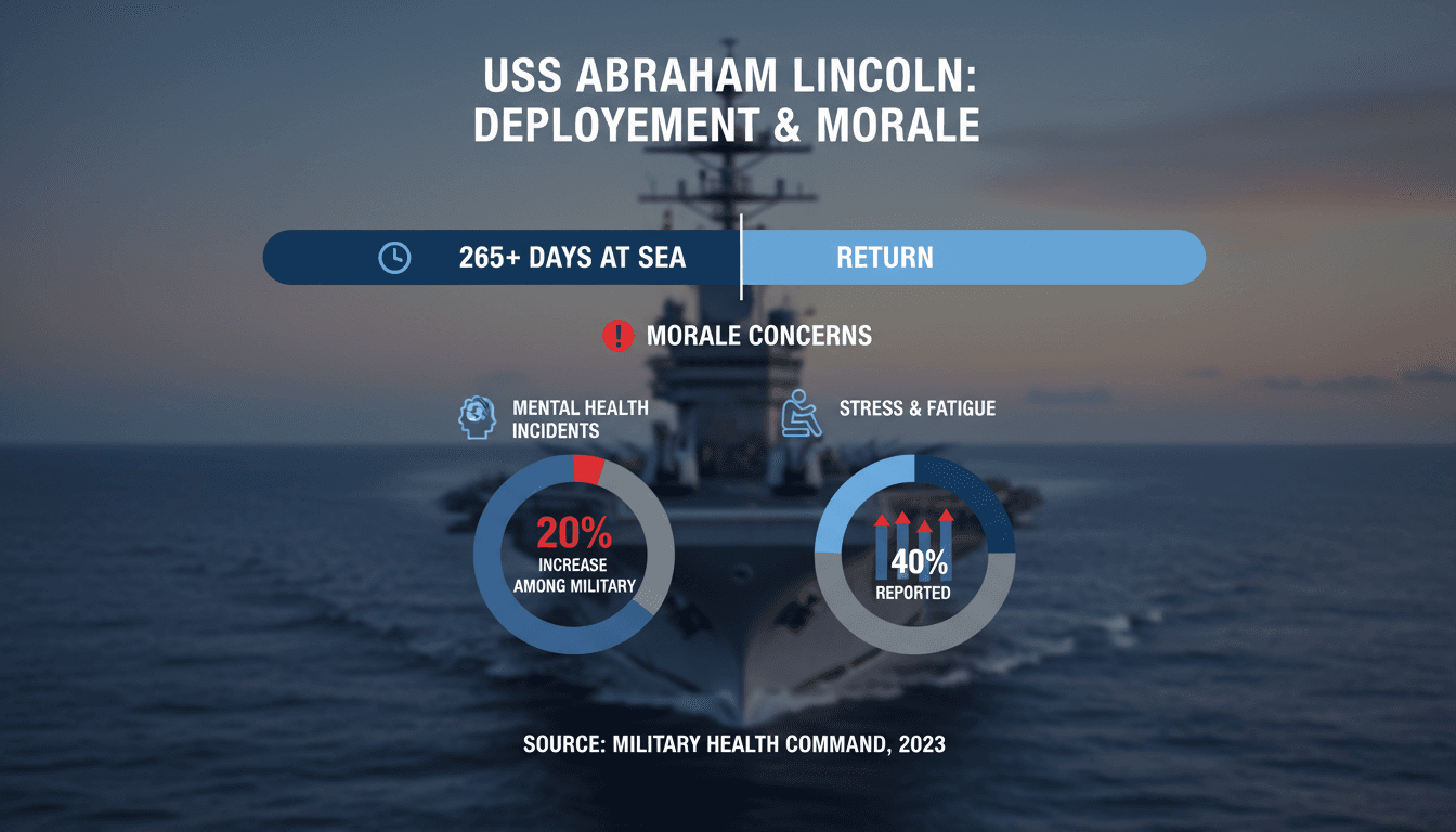 USS Abraham Lincoln aircraft carrier returning to port after deployment