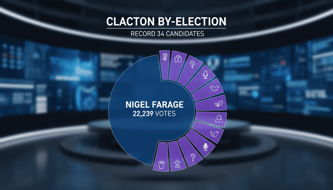 Nigel Farage celebrating his victory in the Clacton by-election.