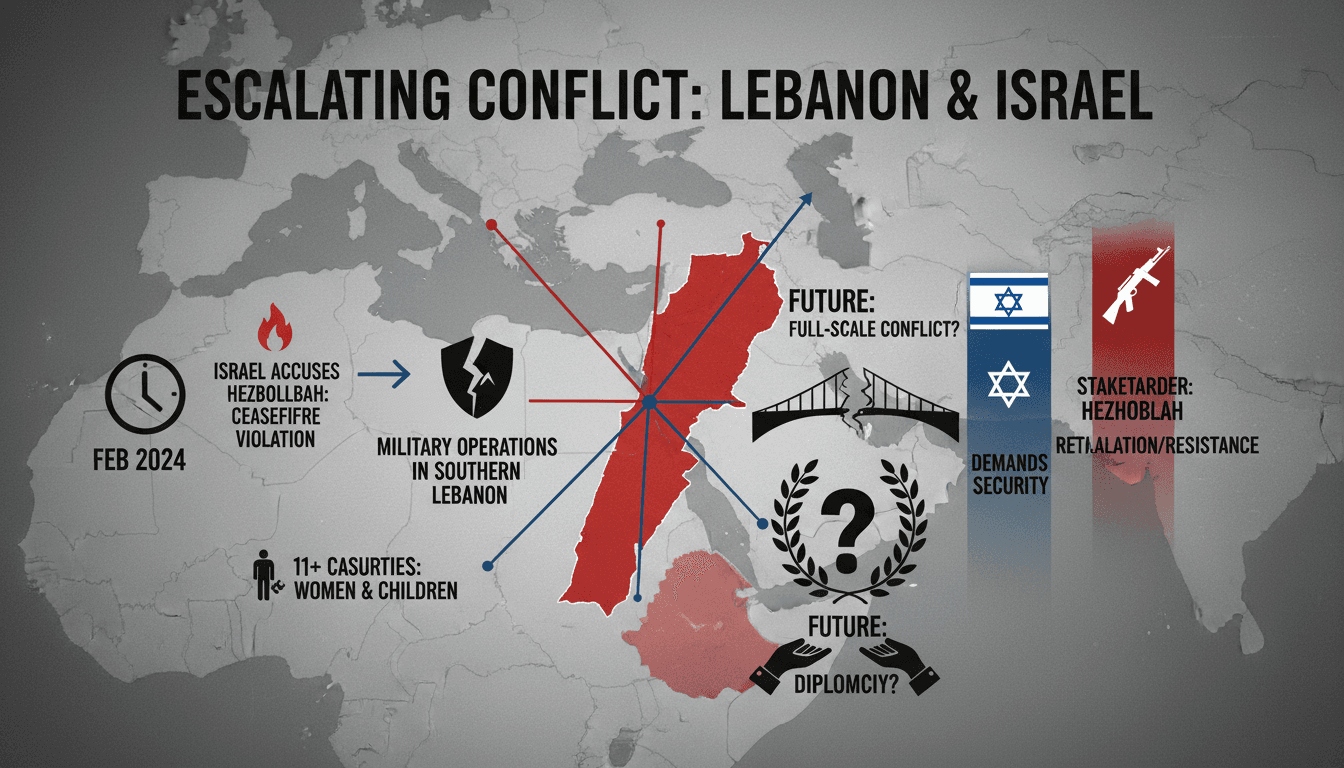 Israeli military operations in southern Lebanon leading to civilian casualties.