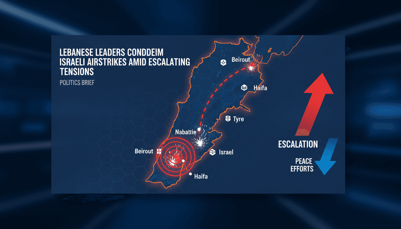 Lebanese leaders addressing concerns over Israeli airstrikes in southern Lebanon.