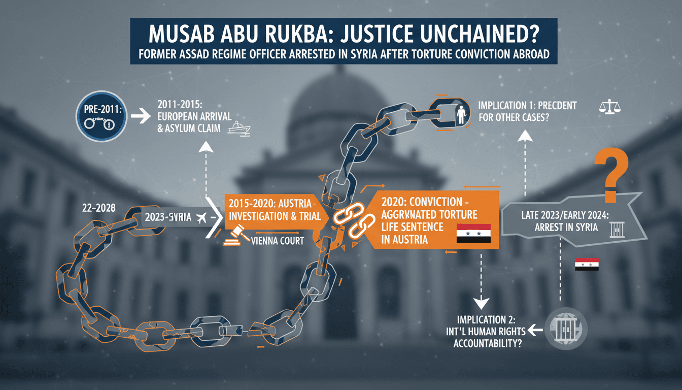 Arrest of Musab Abu Rukba, former Assad regime officer in Syria