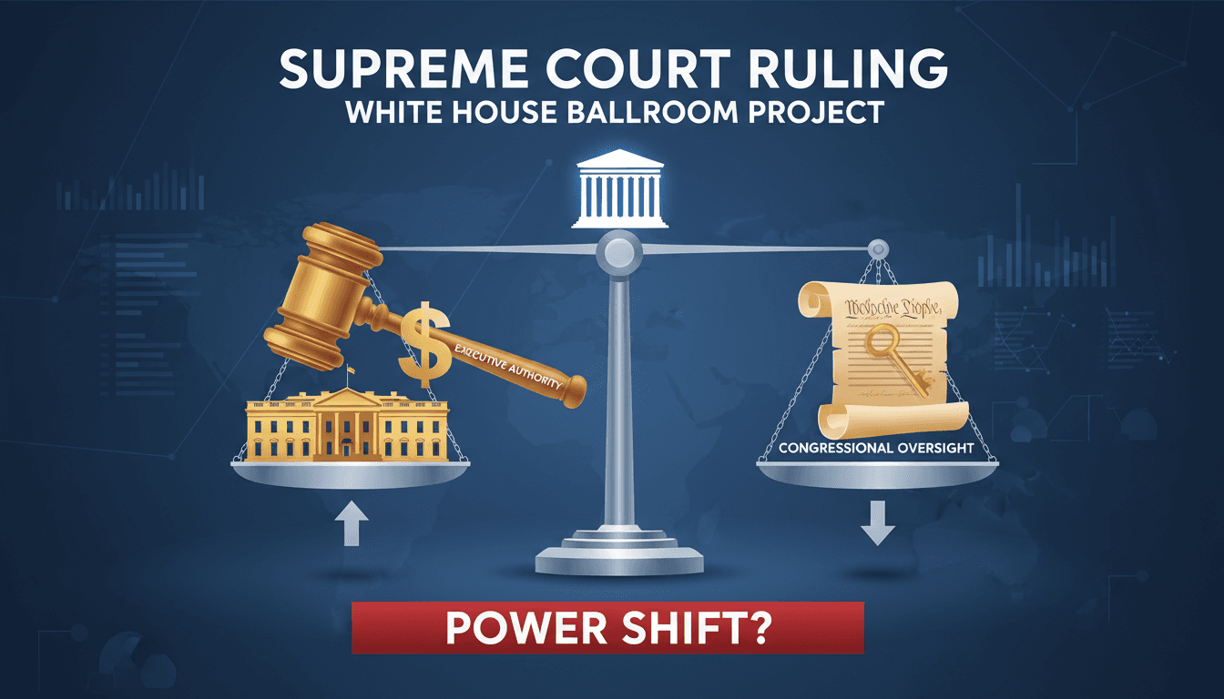 Trump administration petitions Supreme Court for White House ballroom project