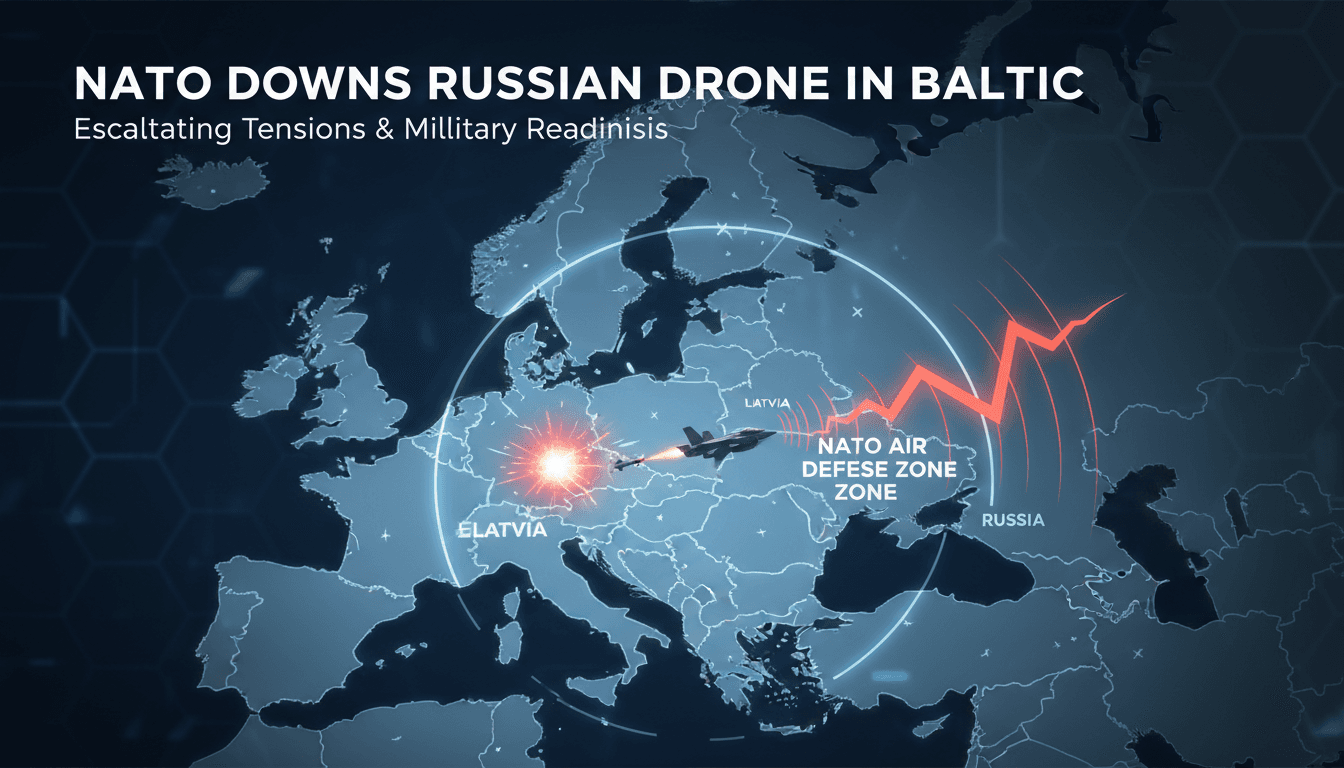 NATO jets intercepting a drone in Latvian airspace