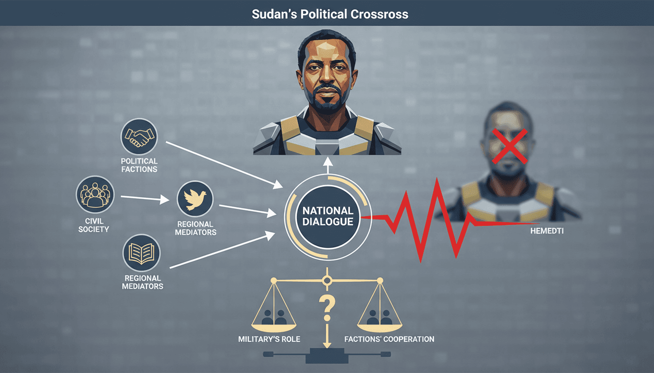 Sudan's military leader Abdel Fattah al-Burhan announcing national dialogue.
