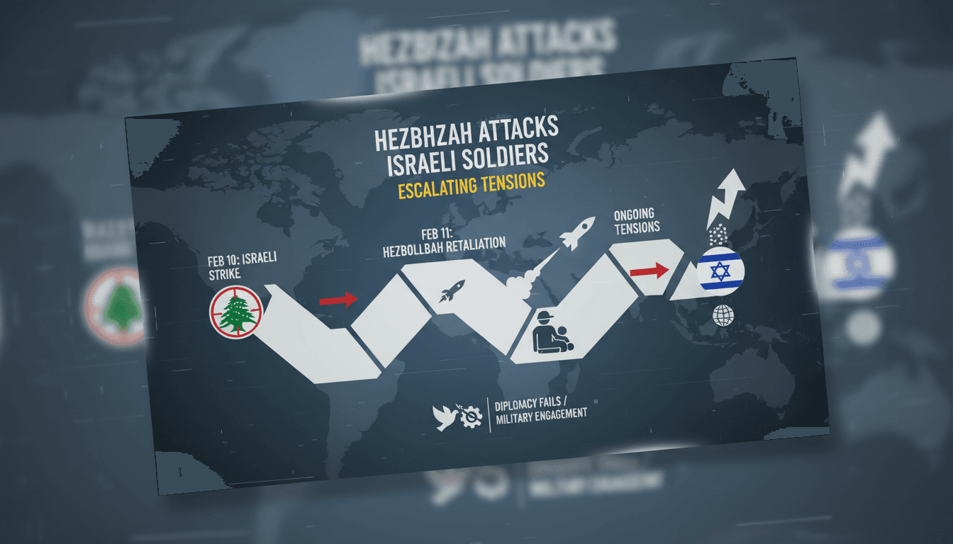 Hezbollah attacks Israeli soldiers near the Israeli-Lebanese border.