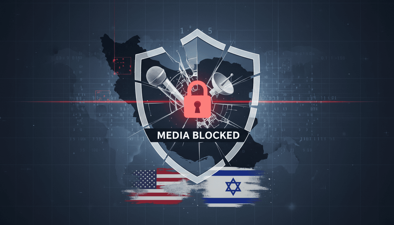 Iranian parliament building with a focus on media censorship legislation