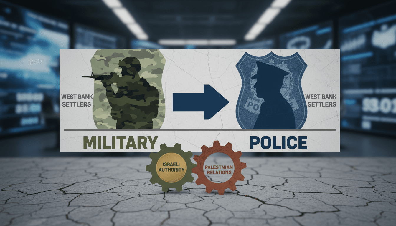 Israel Transfers West Bank Law Enforcement from Military to Police
