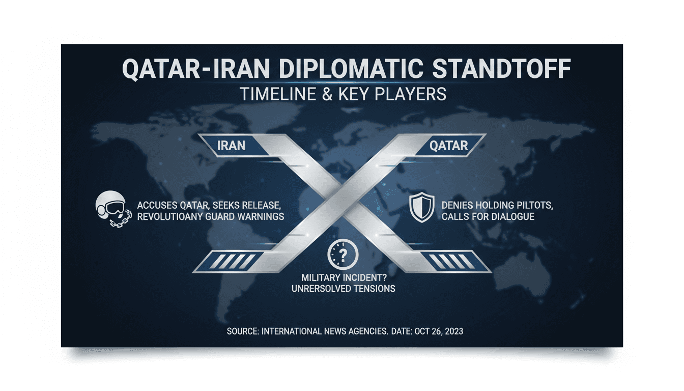 Diplomatic tensions between Qatar and Iran over detained pilots