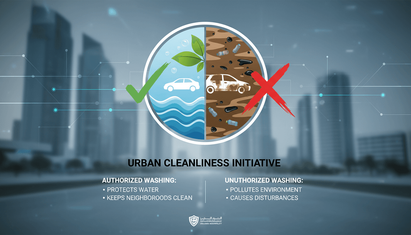 Abu Dhabi Municipality launches campaign against unauthorized car washing