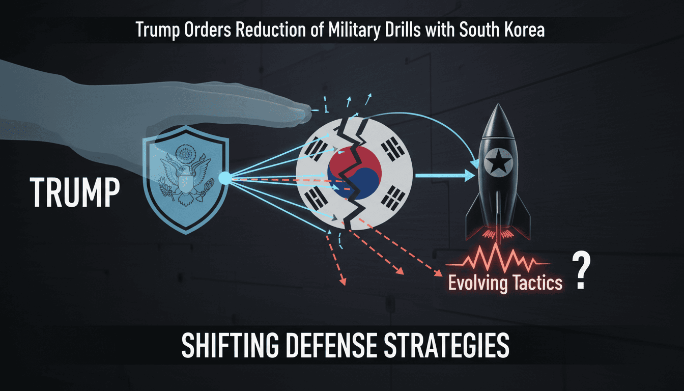 President Trump announces reduction of military drills with South Korea.