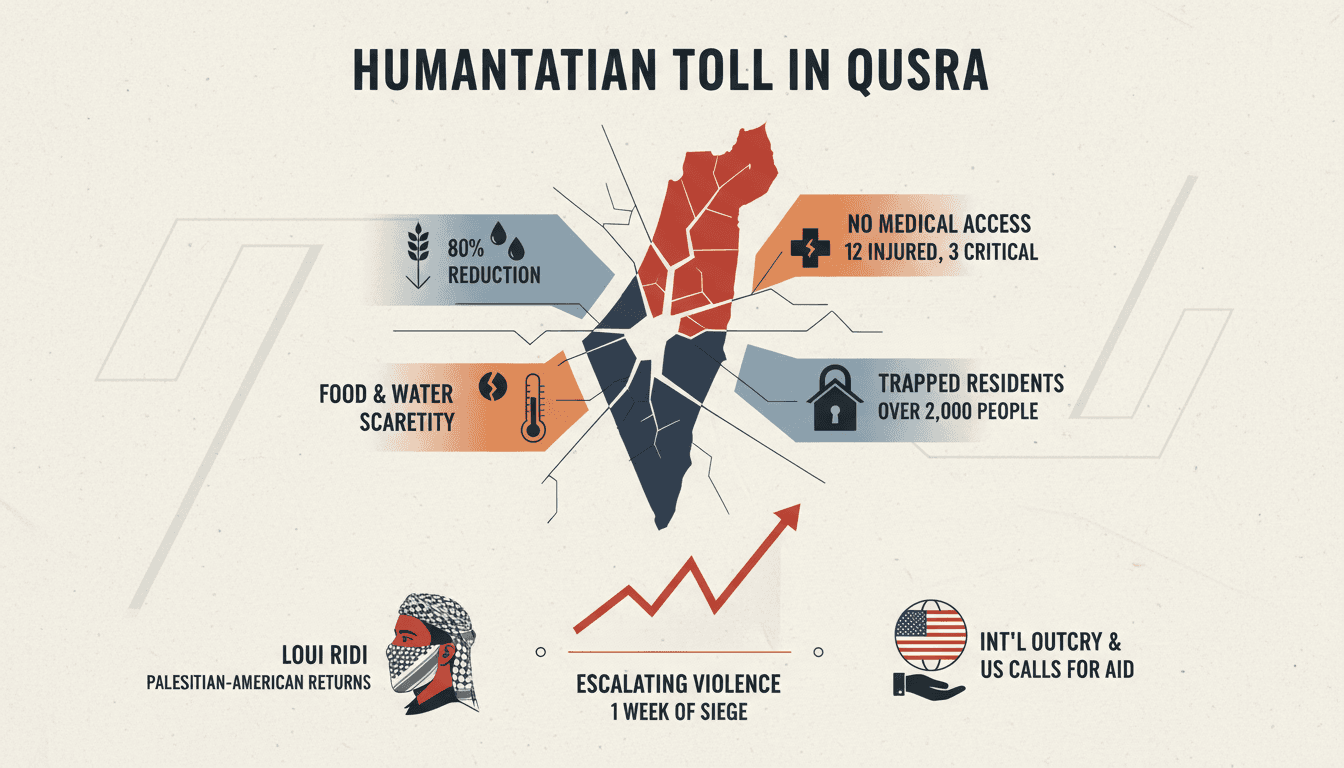 Palestinian-American Loui Ridi returns to his besieged home in Qusra.