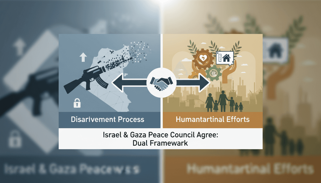 Israeli and Gaza Peace Council leaders discussing disarmament framework.