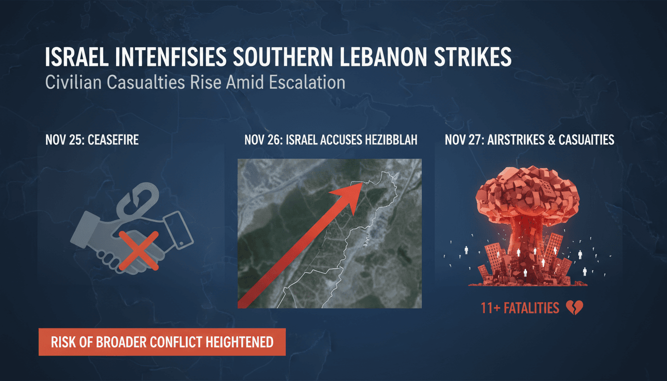 Israel Intensifies Military Operations in Southern Lebanon Resulting in Civilian Casualties